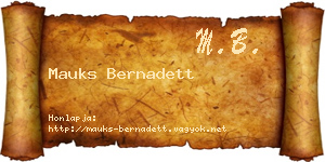 Mauks Bernadett névjegykártya