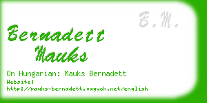 bernadett mauks business card